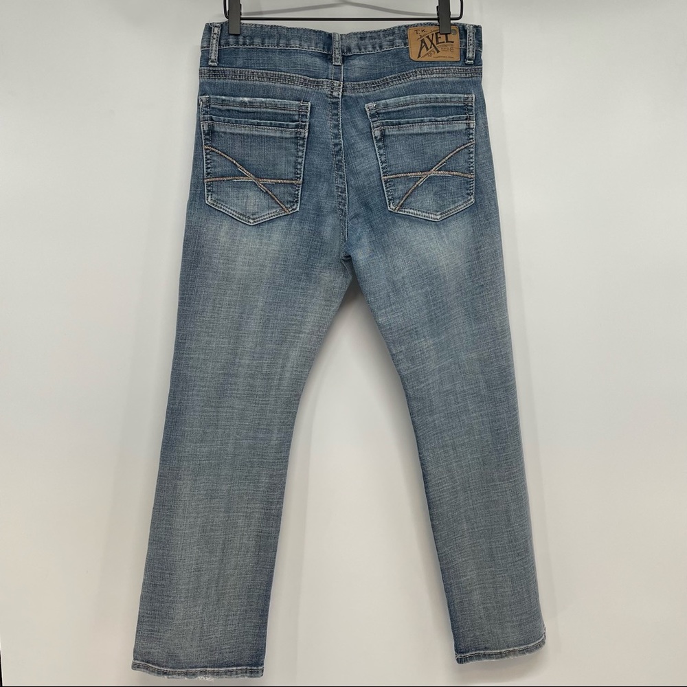 TK AXEL Jeans Men’s Size 32 34x28.5 Slim Boot Bootcut Blue Denim Mid Rise